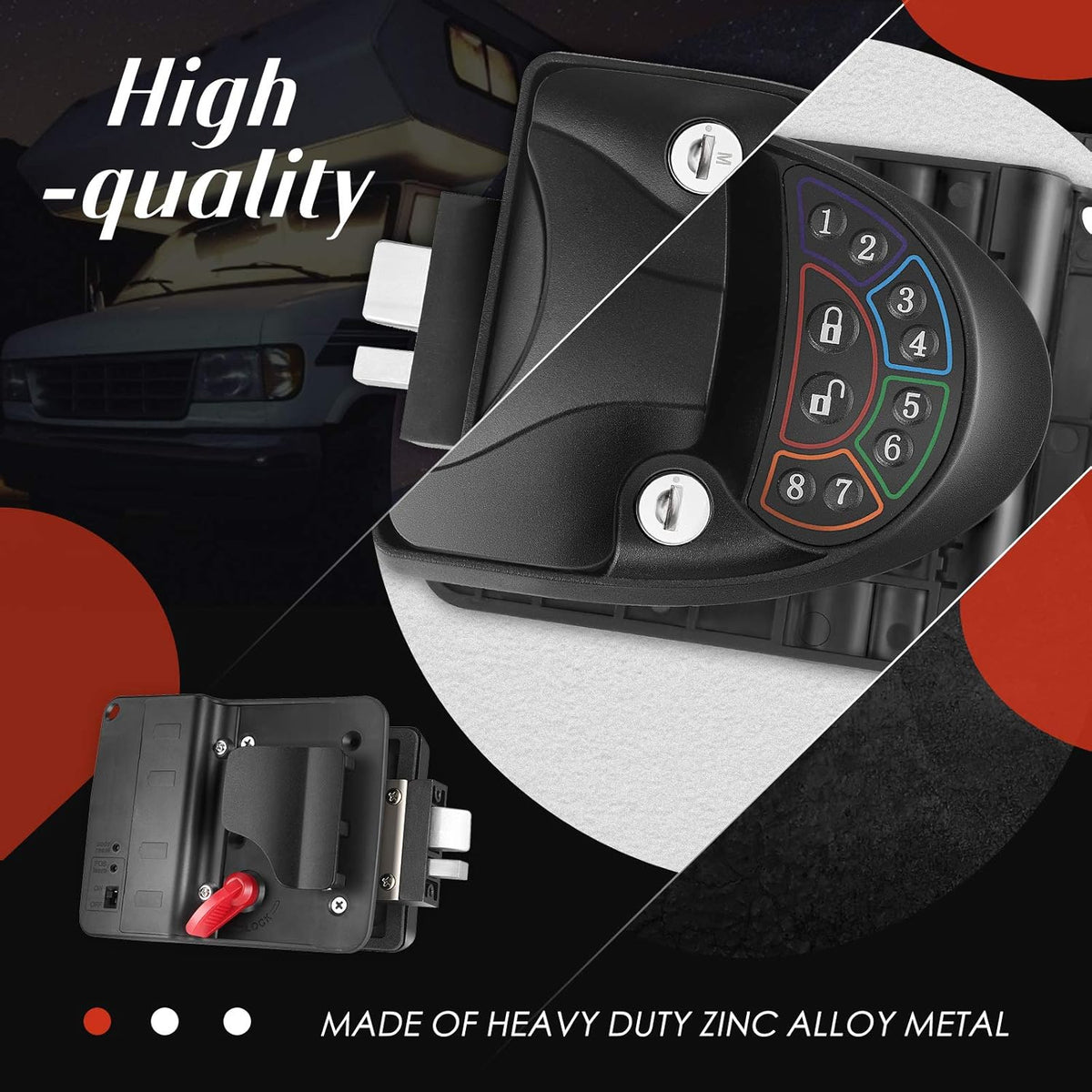 Keyless Entry RV Door Lock with Deadbolt V378825