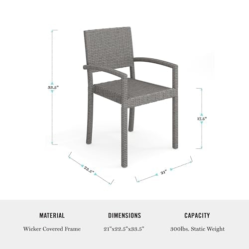 Brown Set of 2 Stackable Patio Armchairs L6349