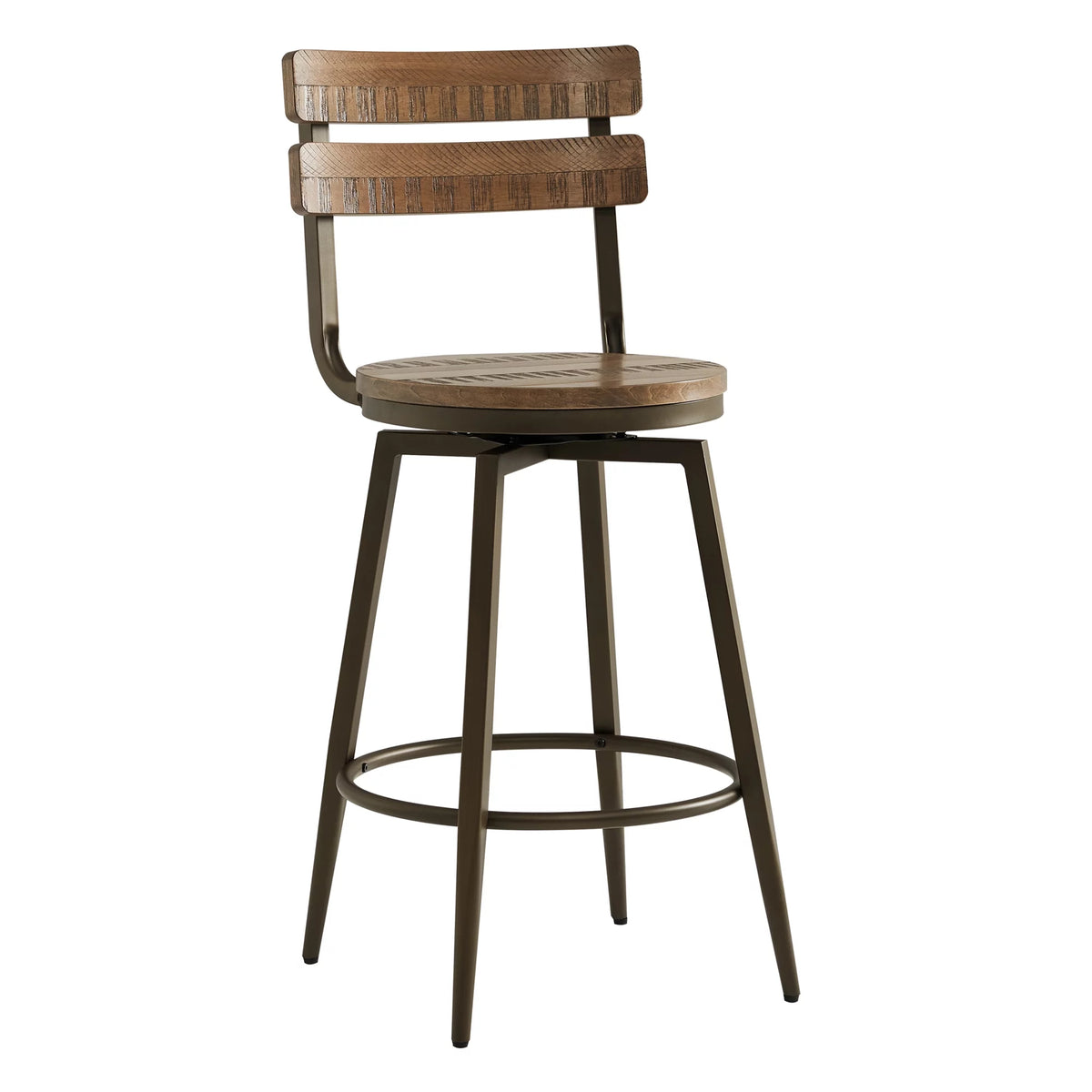 26" Swivel Counter Height Bar Stools Set of 3 Wood X542488
