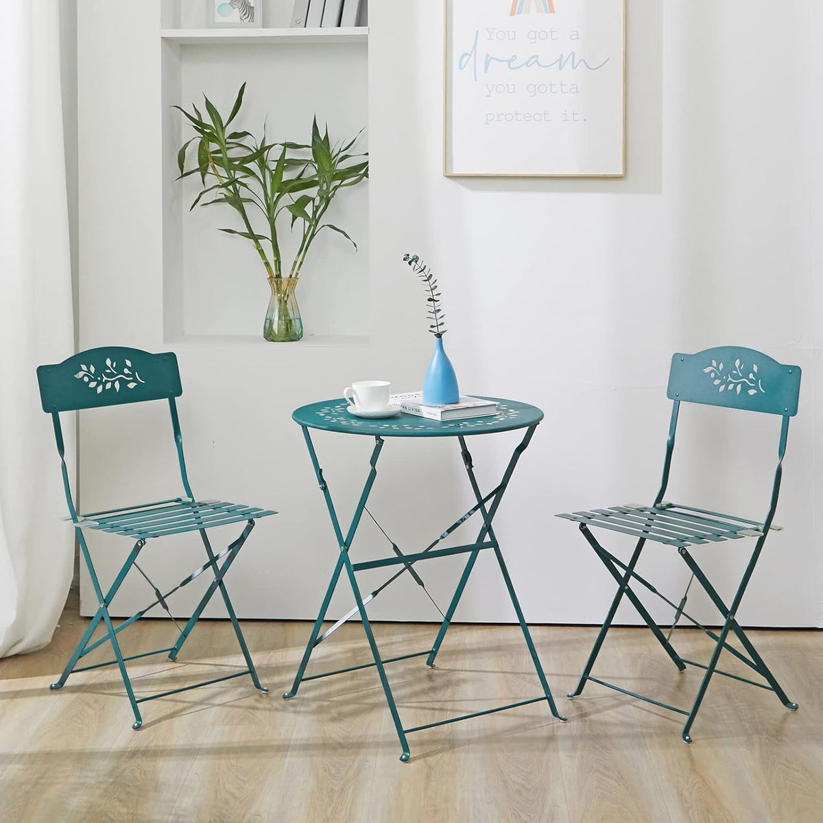 3 Piece Folding Patio Bistro Set Z946