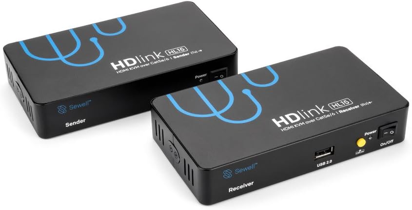 1x4 HDMI Extender Splitter Over cat5e/6, 160 ft, Black H306