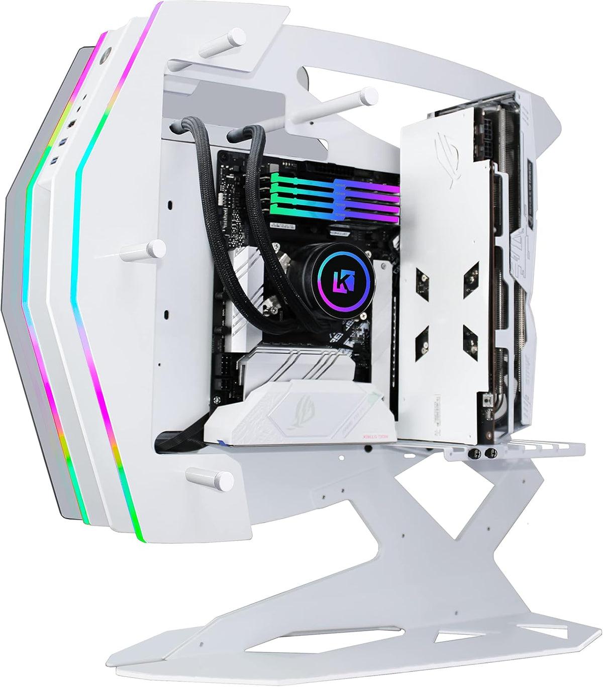 White ATX Mid Tower Gaming Case U13954