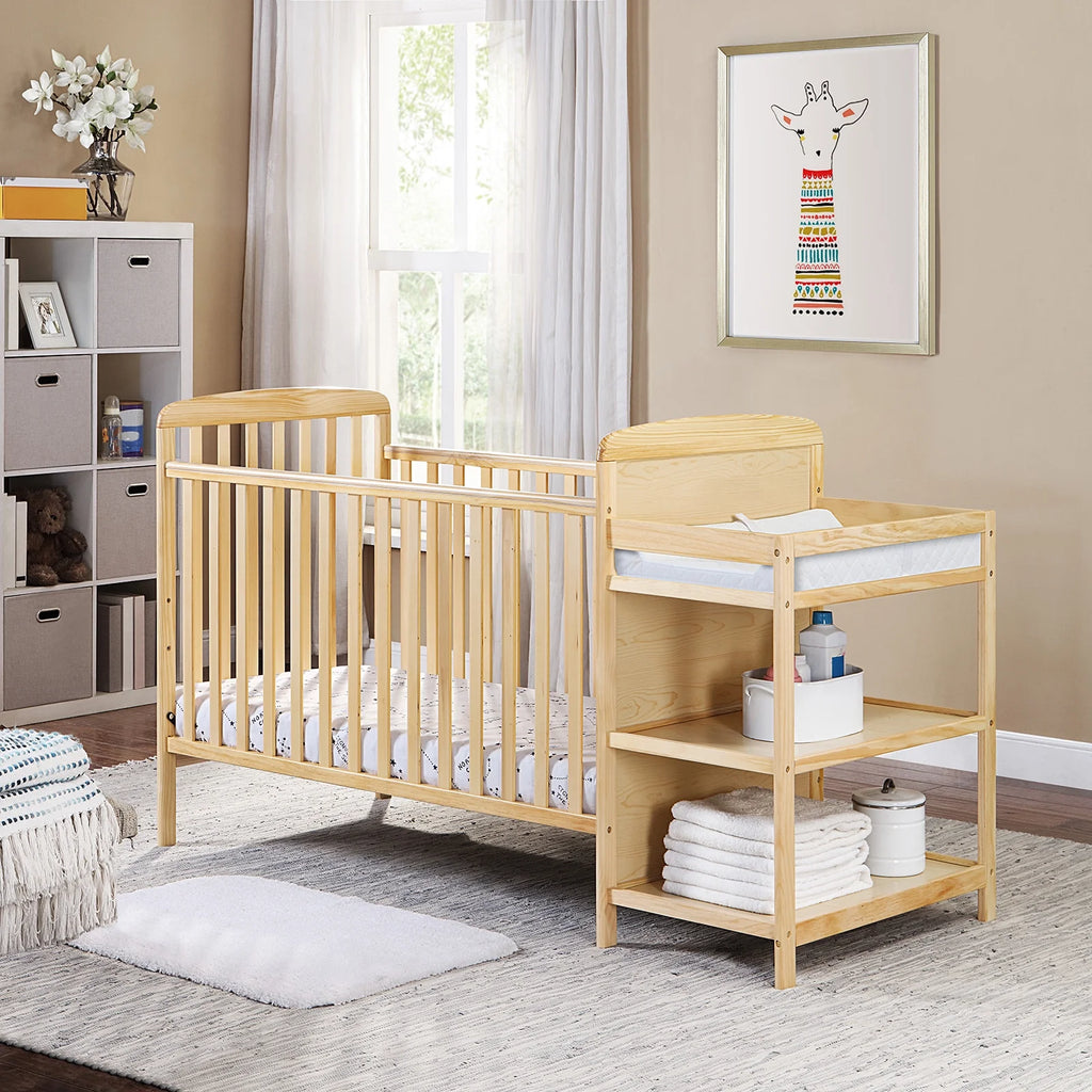 5 in 1 Convertible Crib with Changing Table Y176
