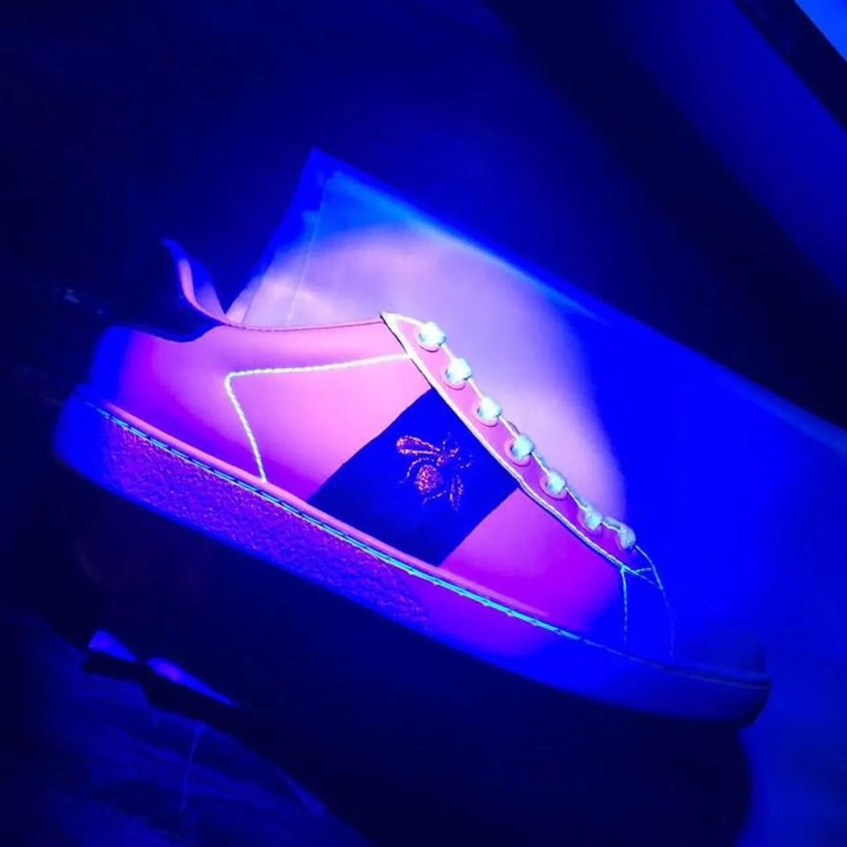 White Calfskin Leather Sneakers C599