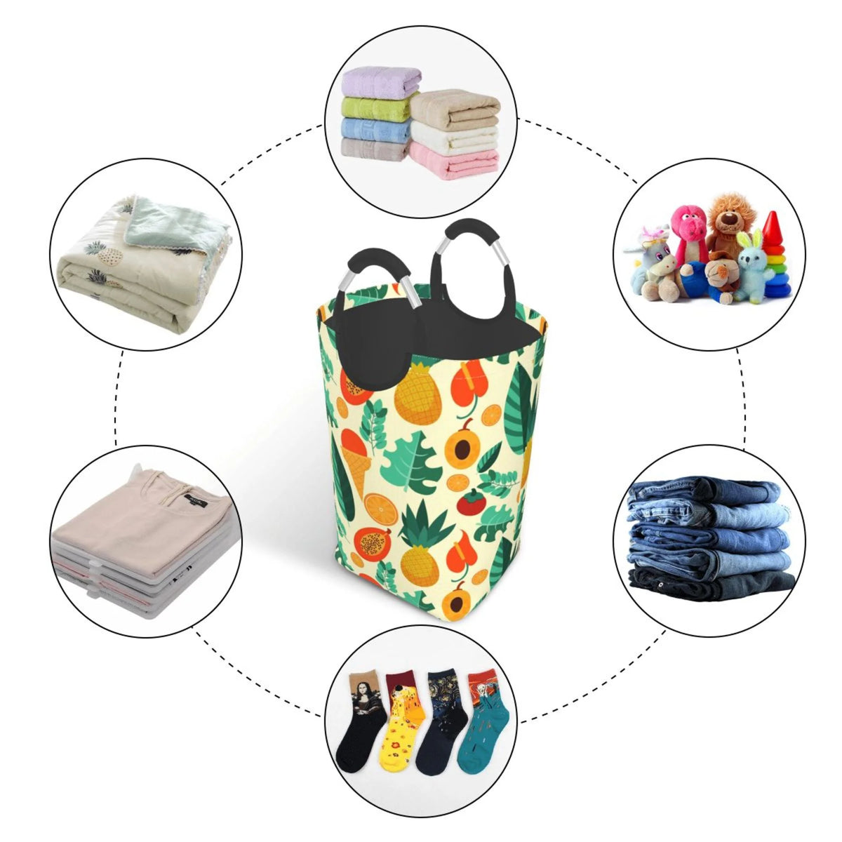 Collapsible Laundry Basket with Handles S282