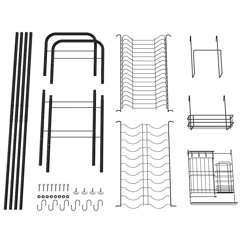 Adjustable Black Stainless Steel Dish Rack G115398
