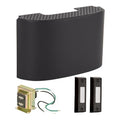 Flat Black Door Chime Kit with 2 Black Buttons X599