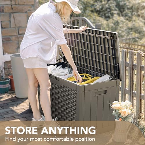 100 Gallon Waterproof Resin Deck Box D575966