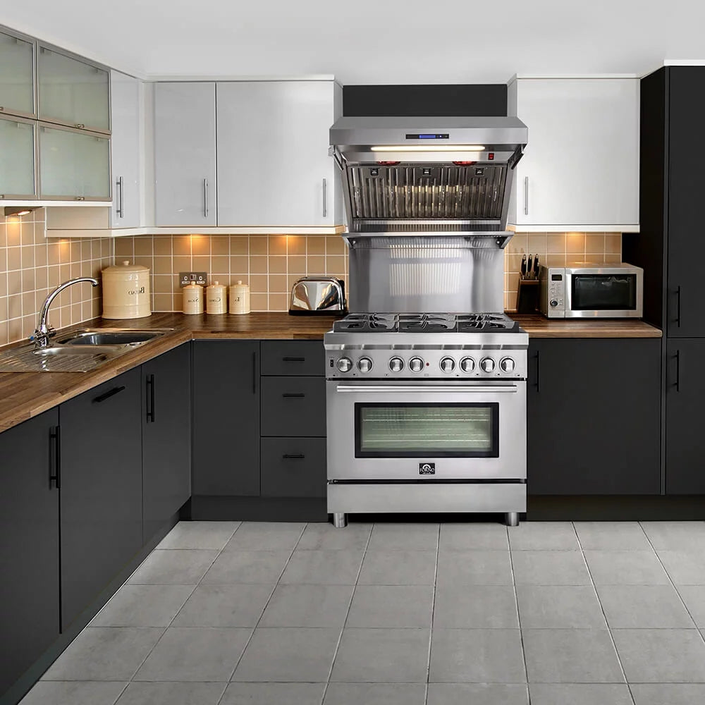 36 inch Stainless 1200 CFM Wall Mount Range Hood S2276