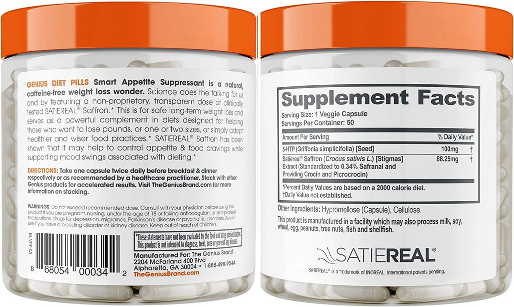 Diet Pill Appetite Suppressant Fat Burner Thermogenic Supplement B52220