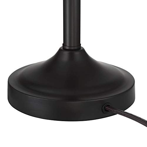 Set of 2 Dark Bronze Brown Metal Table Lamps H121145