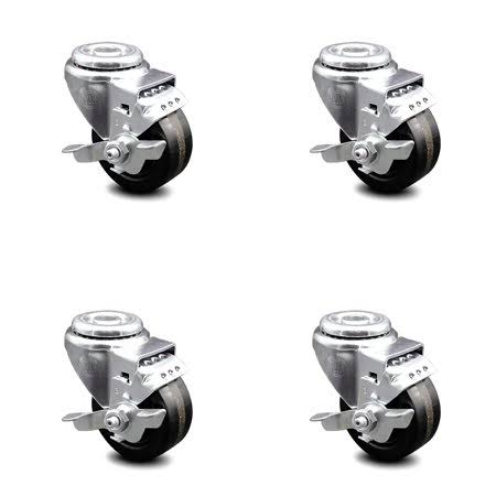 4 Swivel Bolt Caster with Top Lock Brake C528948