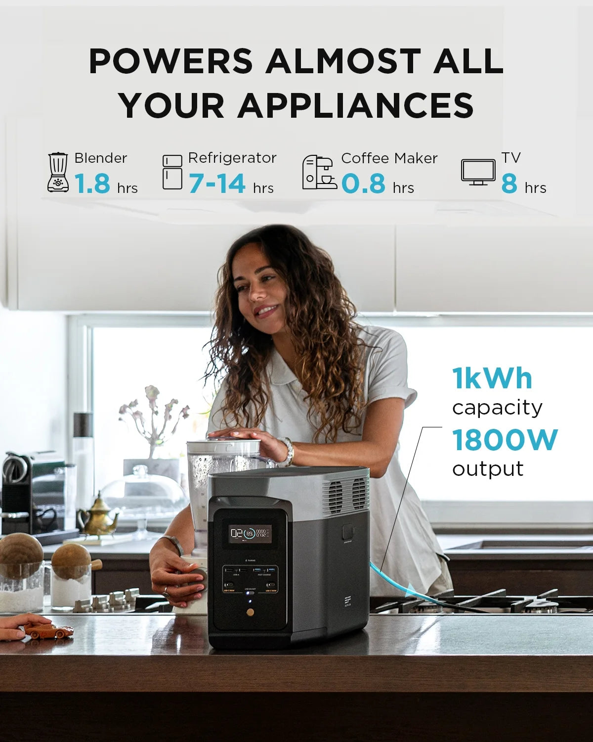 Portable Power Station with Smart Extra Battery R769344