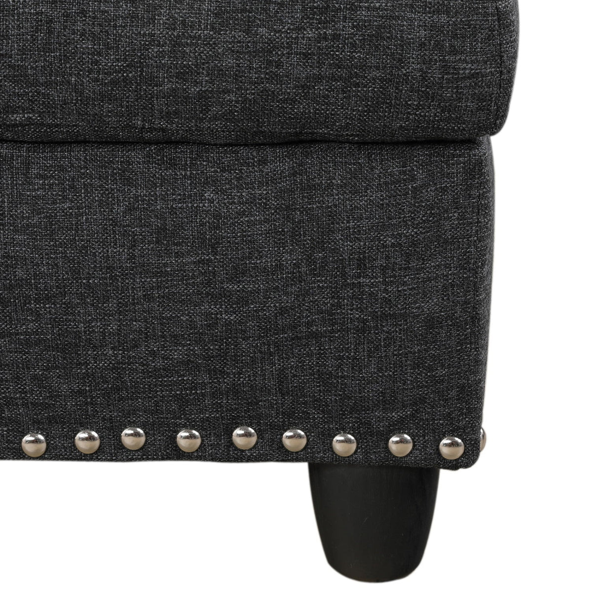 Black Grey Linen 2-Piece Sofa A812631