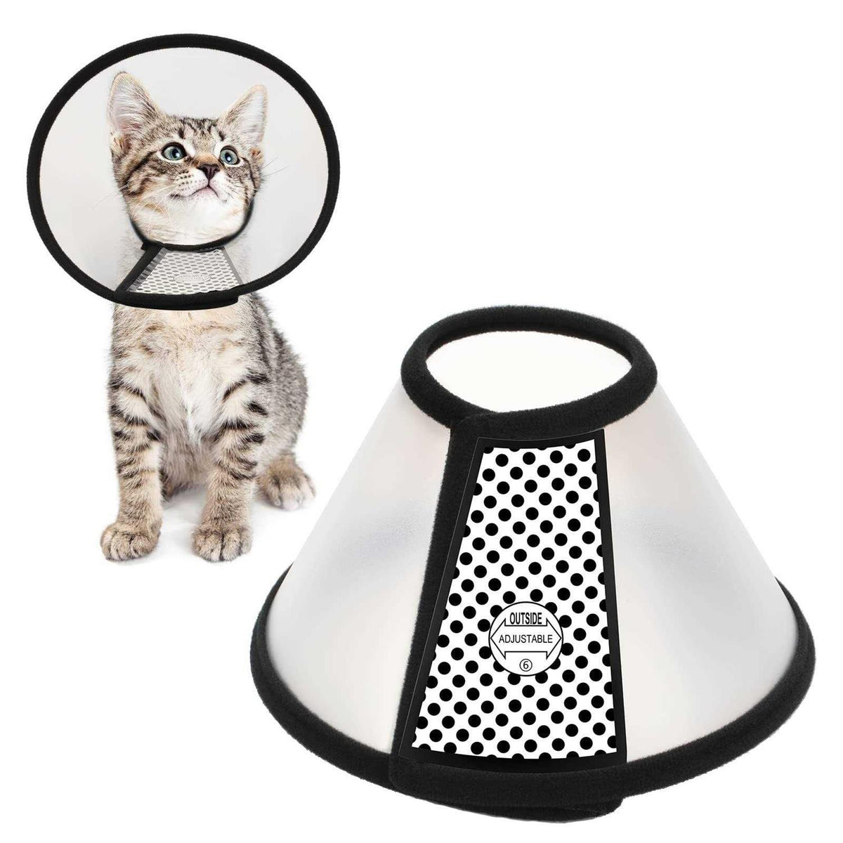 Adjustable Recovery Pet Cone E-Collar C6557