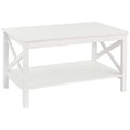 White Wood Coffee Table with Shelf B8864
