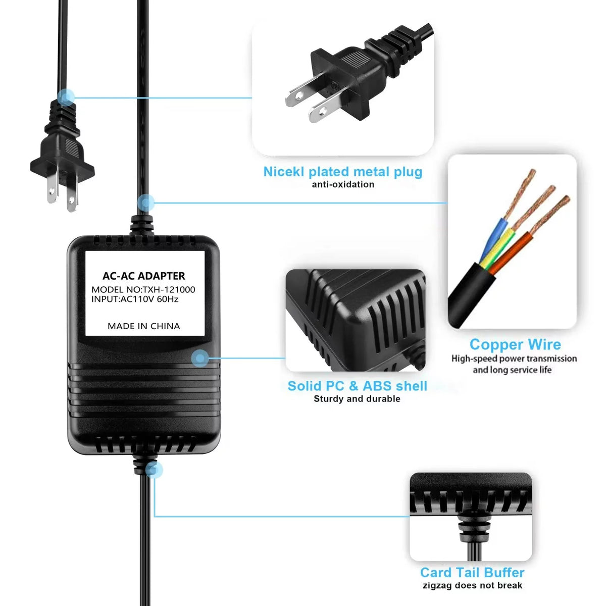 AC to AC Adapter Power PSU K8017
