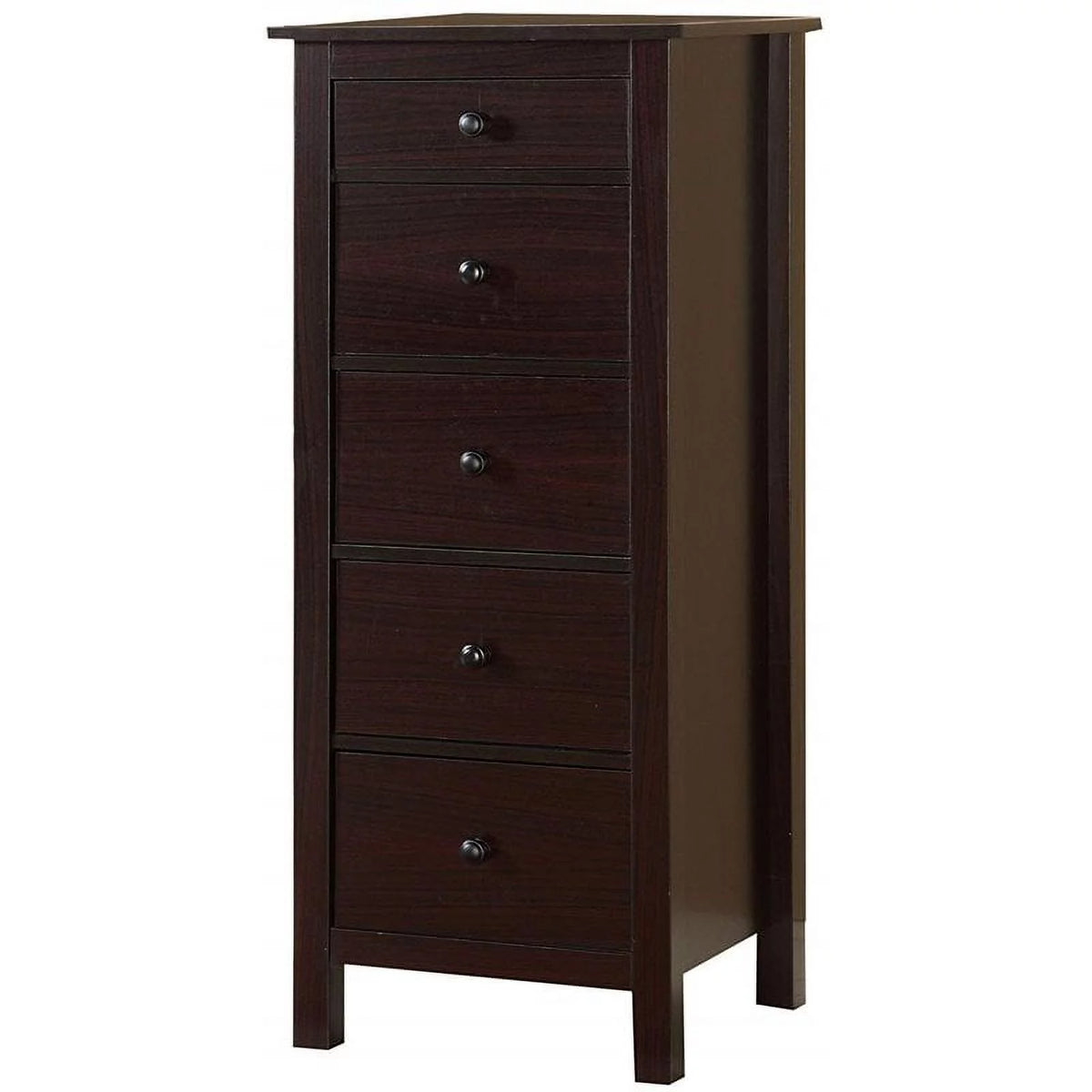 5 Drawer Espresso Brown Dresser Chest P2046
