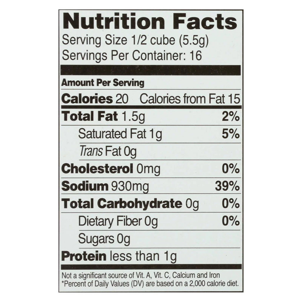 Natural Bouillon Cubes 3.1 oz Case of 12 H505
