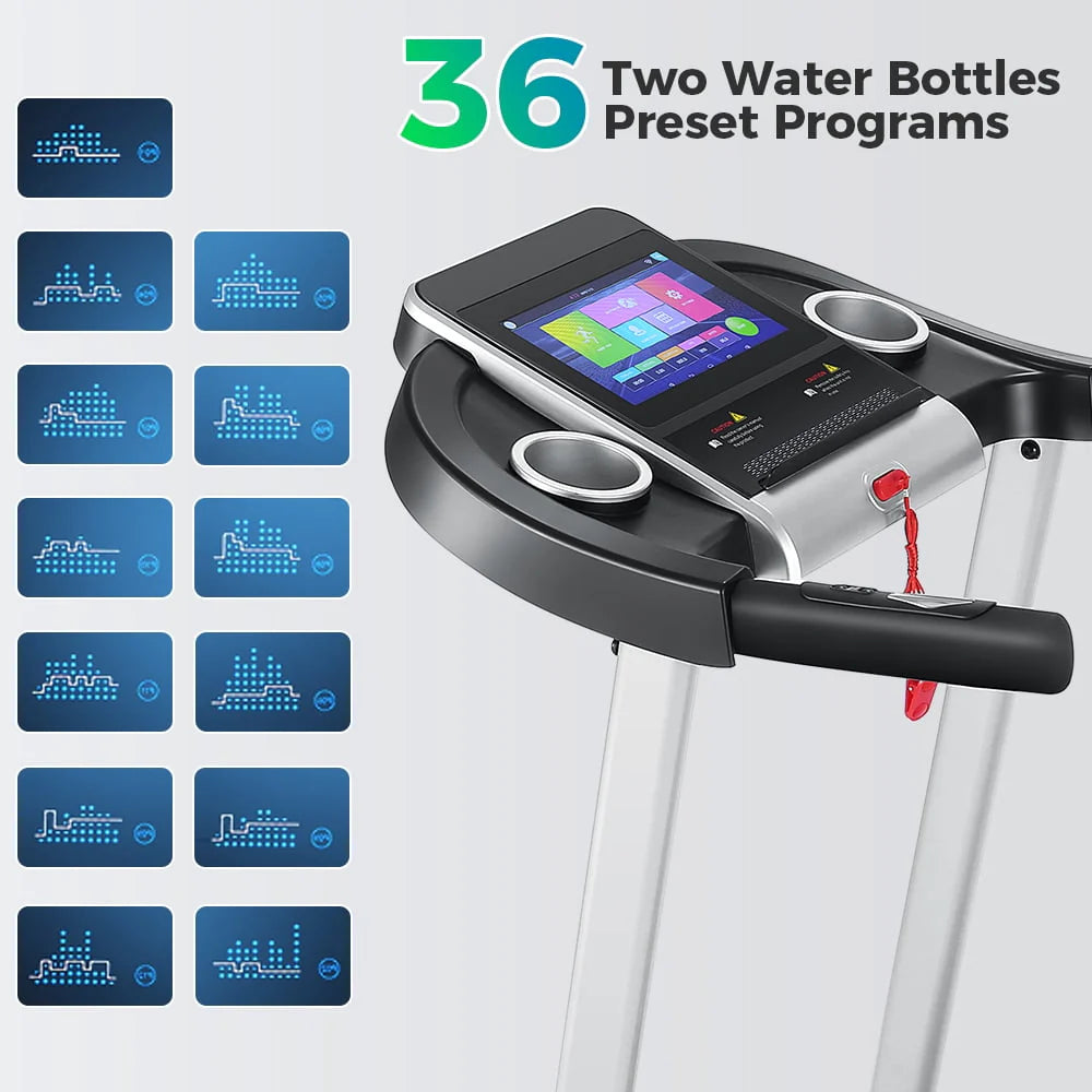 Electric Motorized Treadmill with 3 Incline Levels F626