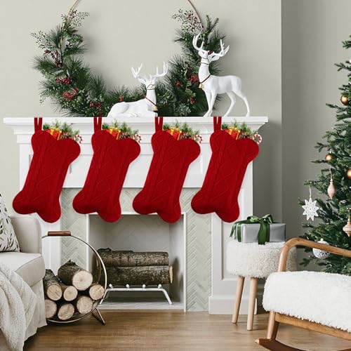 18 Inch Knitted Dog Christmas Stocking E256226