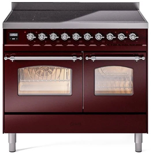 Burgundy Induction Range with Electric Oven O2123