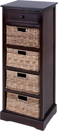 Cabinet with 4 Wicker Baskets L35045