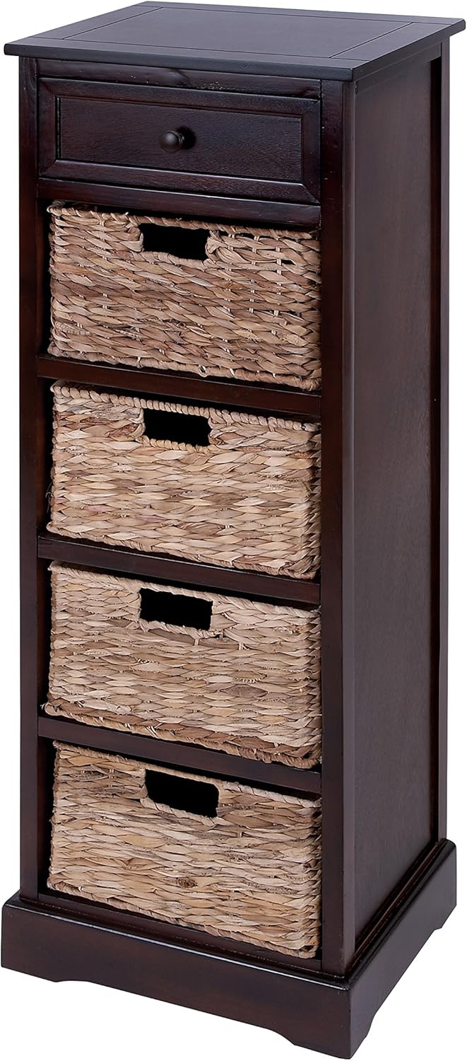 Cabinet with 4 Wicker Baskets L35045