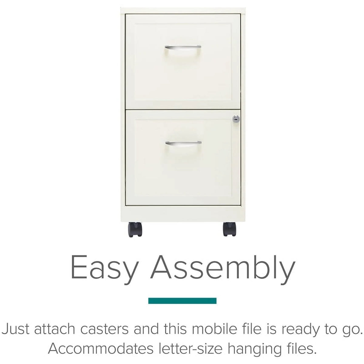 2 Drawer Steel Mobile File Cabinet D4486