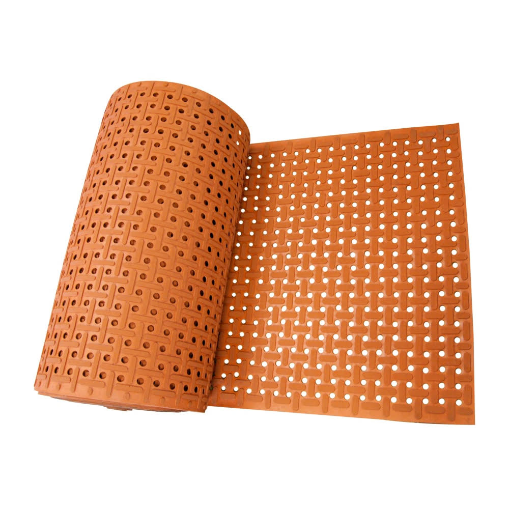 Red 34 in. x 10 ft. Nitrile Non-Slip Rubber Mat D5977