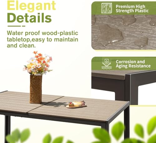 7 Piece Light Grey Patio Dining Set A77636