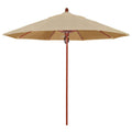 Red Oak Fiberglass Pole Market Umbrella with Pulley Lift V419