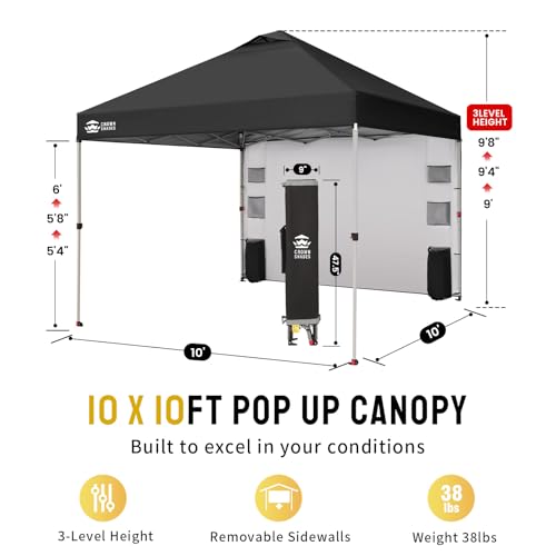 10x10 Pop Up Canopy Tent with Sidewall U849