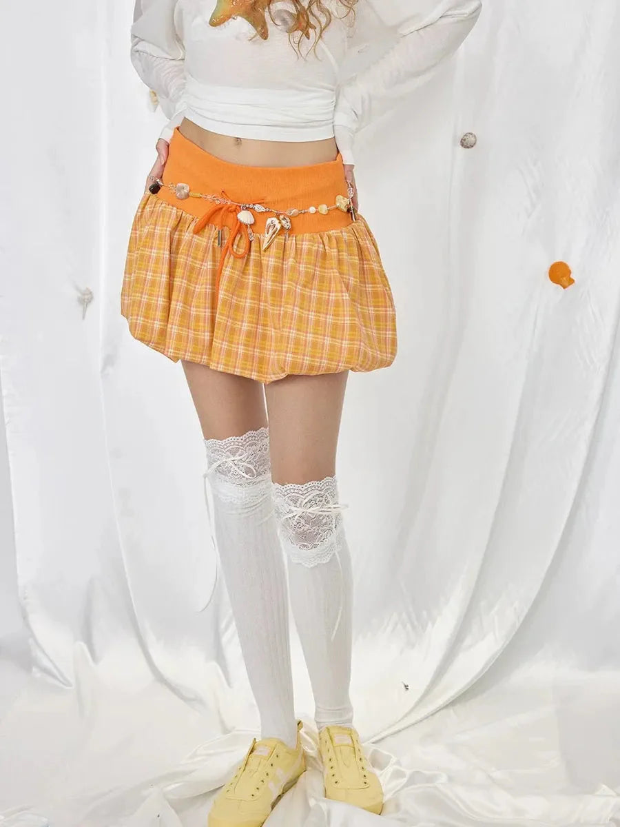 Checked Bubble Skirt G68446