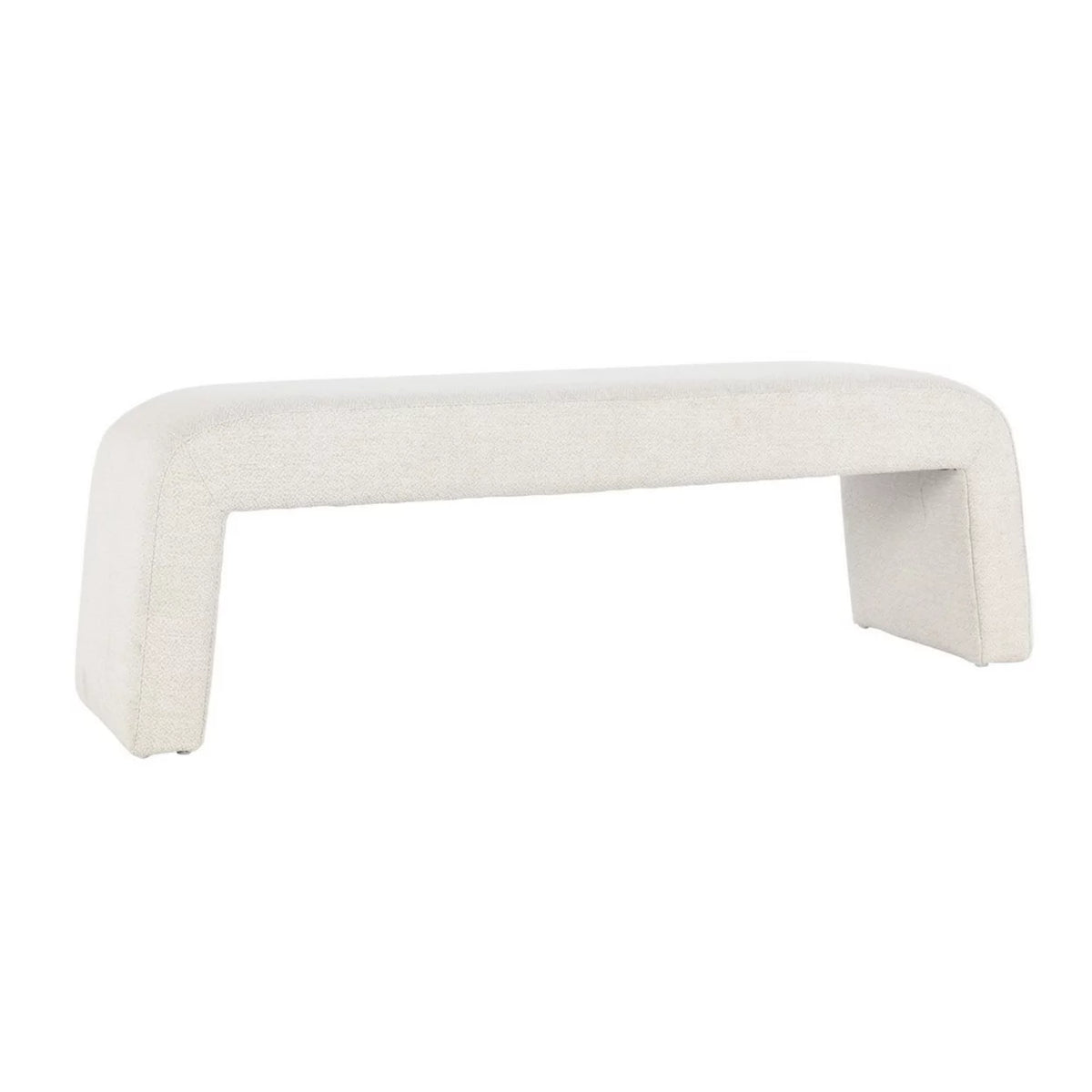54 Inch White Wood Bench F46841