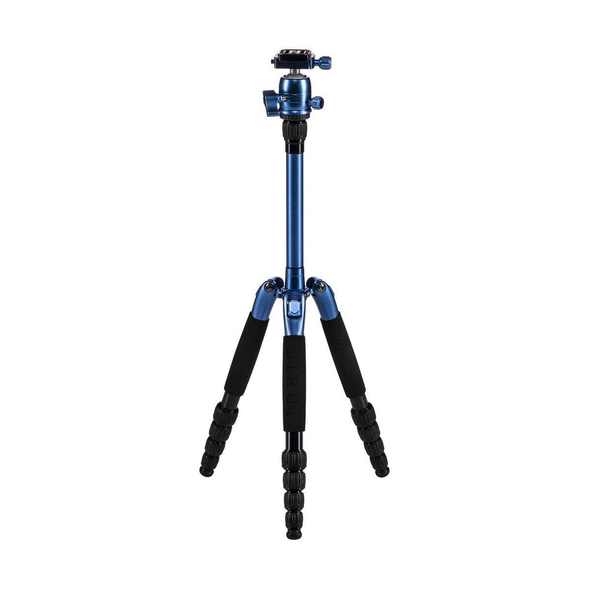Ultralight Aluminum Travel Tripod with Ball Head, 11 lb Capacity, Blue X195