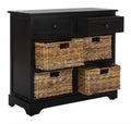 2-Drawer Storage Unit with 4 Wicker Baskets K8716