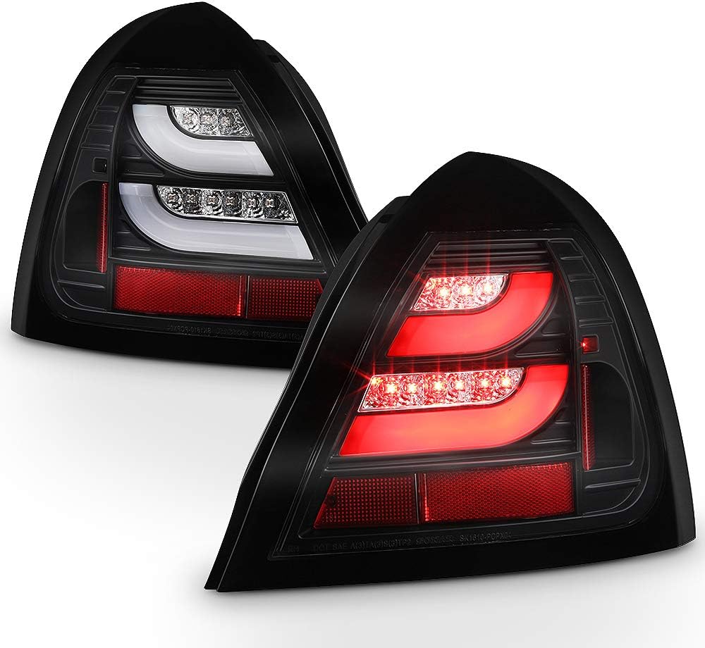 Black LED Tail Lights Driver Passenger Side Replacement A473