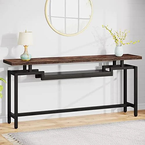70 inch Narrow Long Console Table with 2 Tiers S94353
