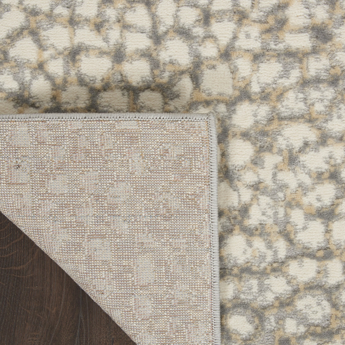 Modern Abstract Ivory/Beige/Grey 8' x 10' Area Rug R564