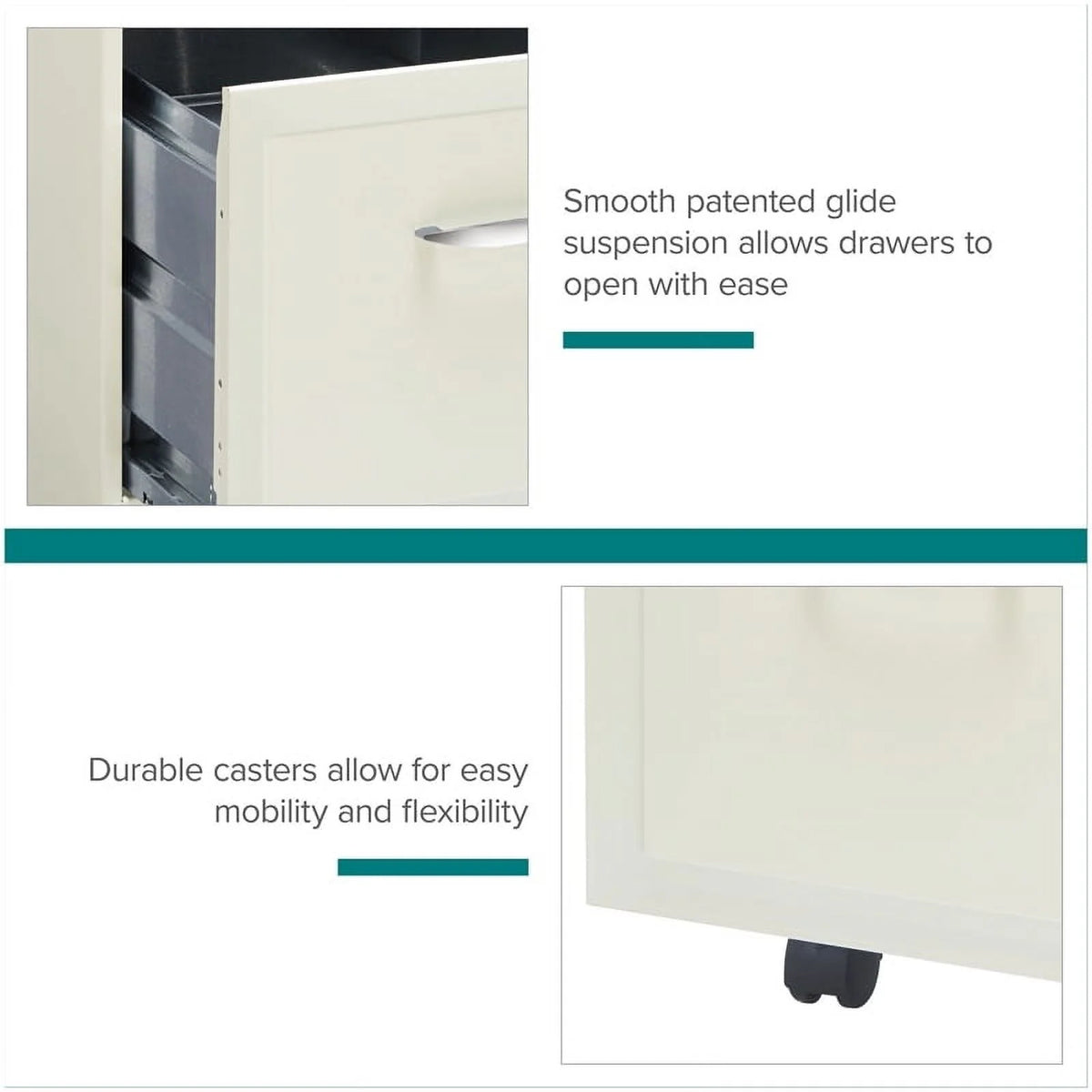 2 Drawer Steel Mobile File Cabinet D4486