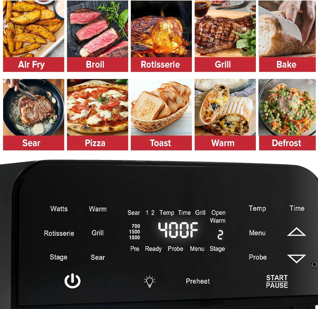 15.5-Quart 1800W Air Fryer with 100 Presets T505564