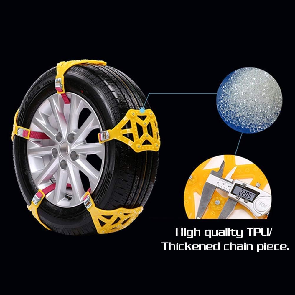 Anti-Skid Snow Chains for Tyres 8Pcs N395