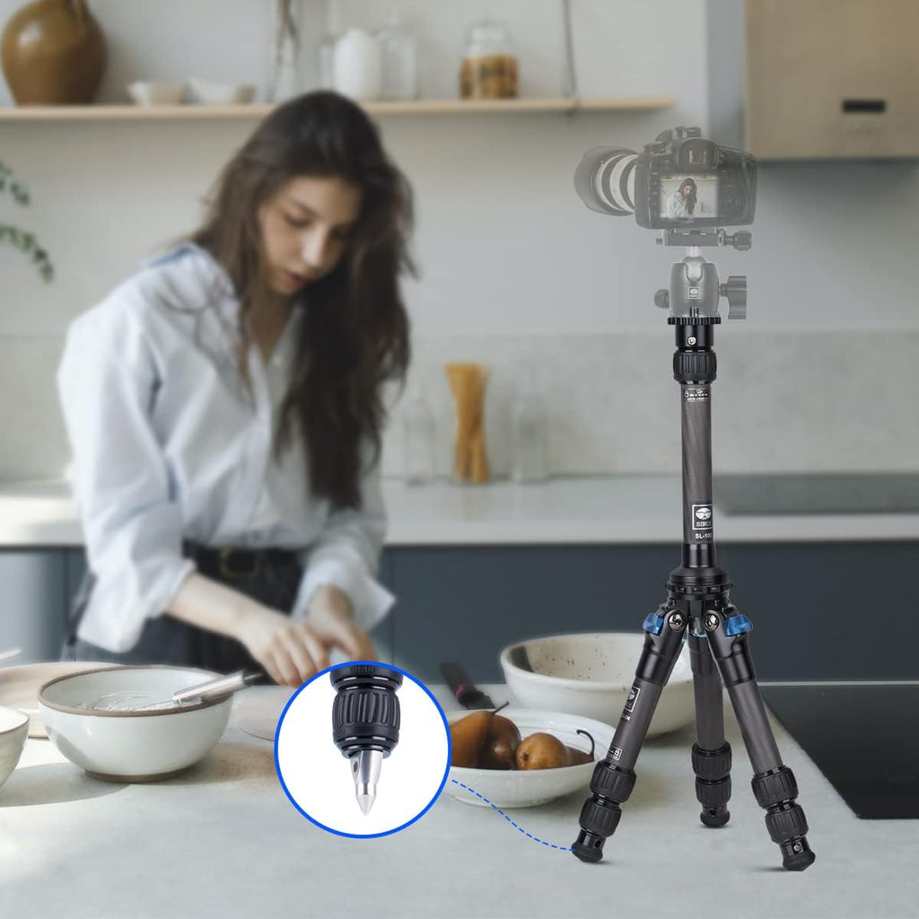 Carbon Fiber Mini Tripod with Center Column J168016