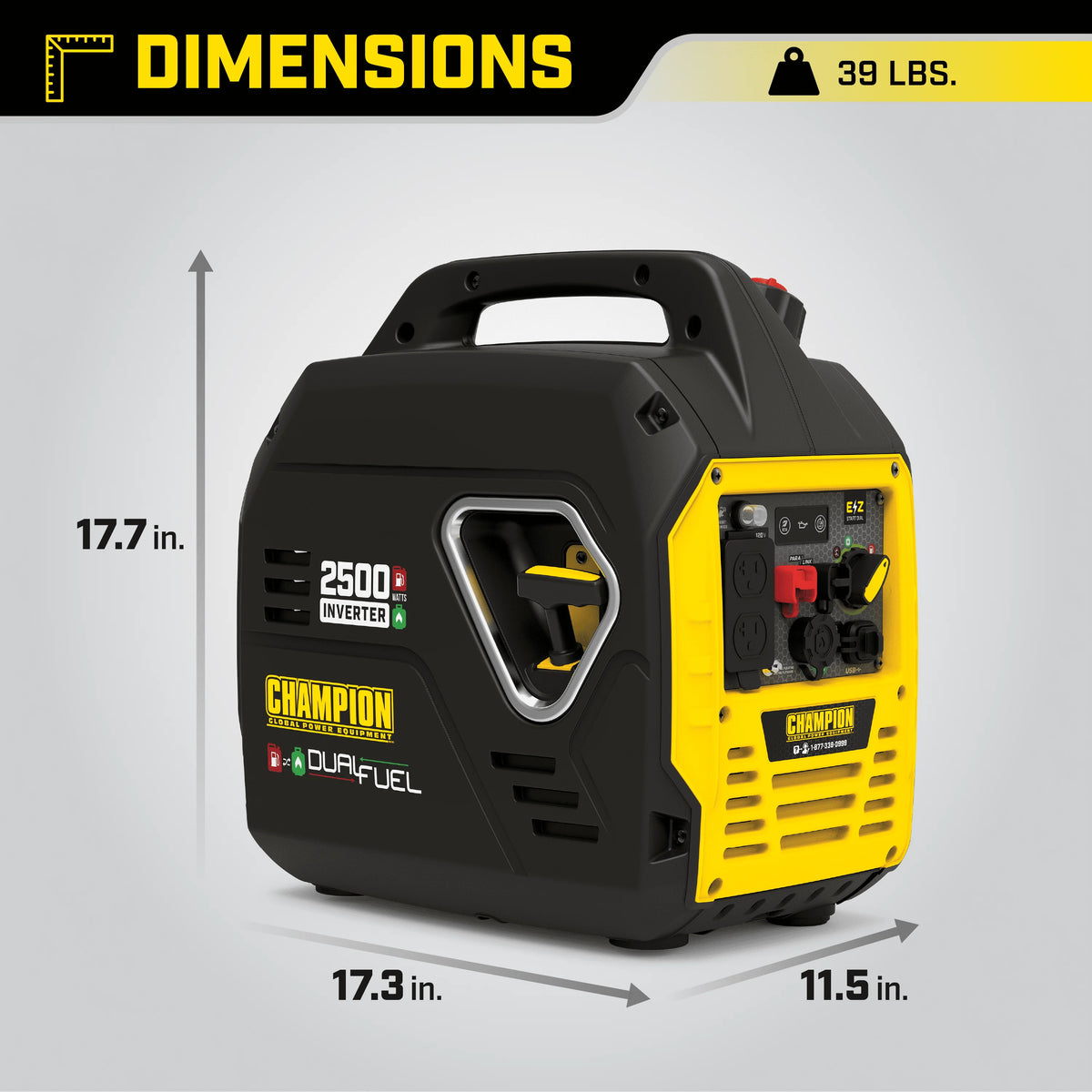 2500-Watt Dual Fuel Inverter Generator F541