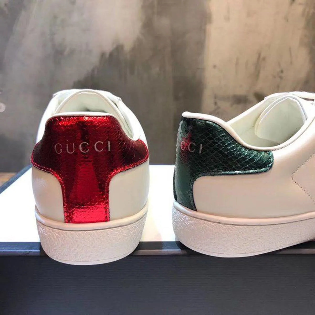 White Calfskin Leather Sneakers C599