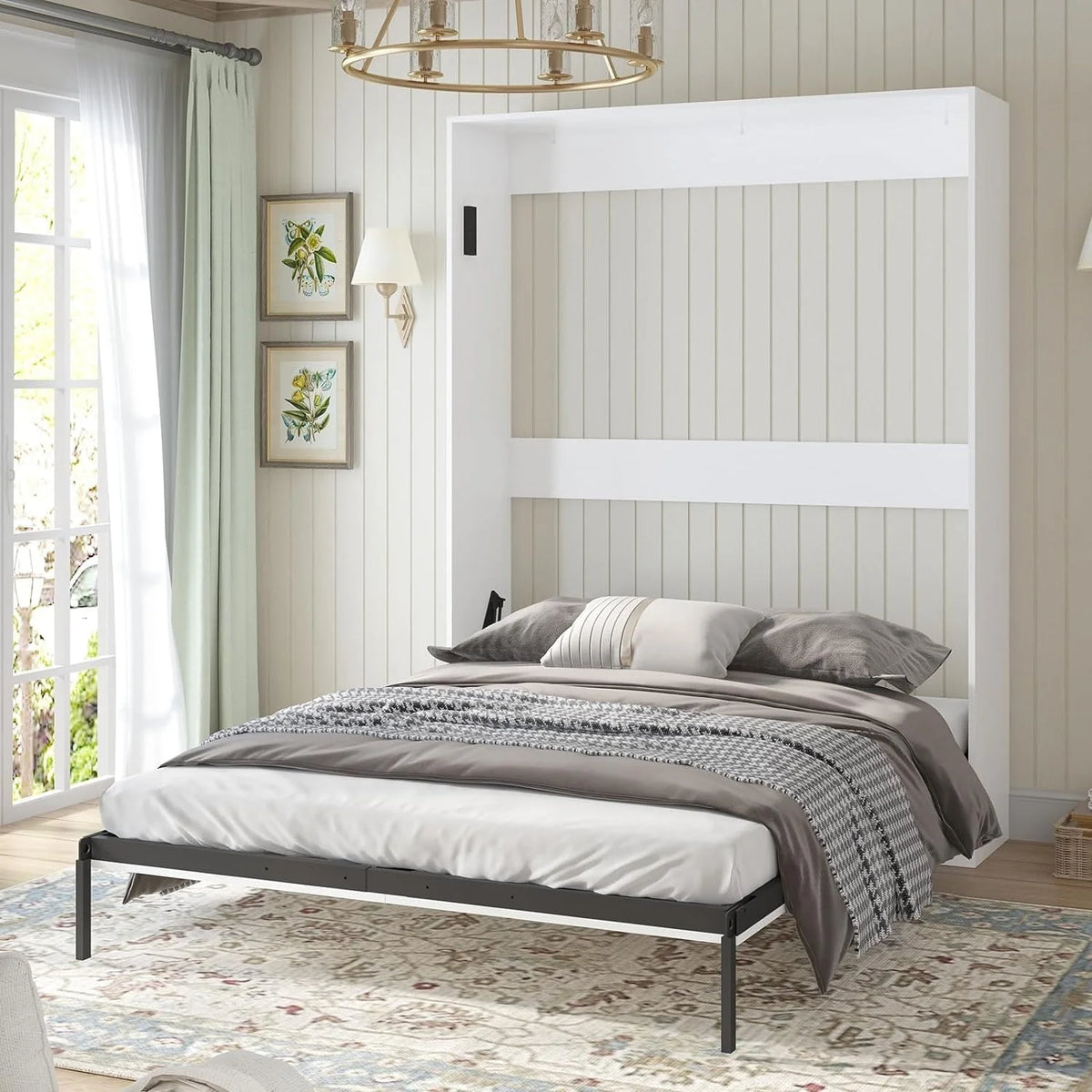 Murphy Bed with Wardrobe White H814688