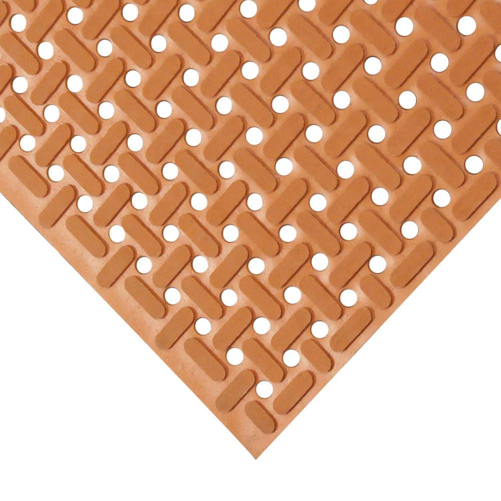 Red 34 in. x 10 ft. Nitrile Non-Slip Rubber Mat D5977
