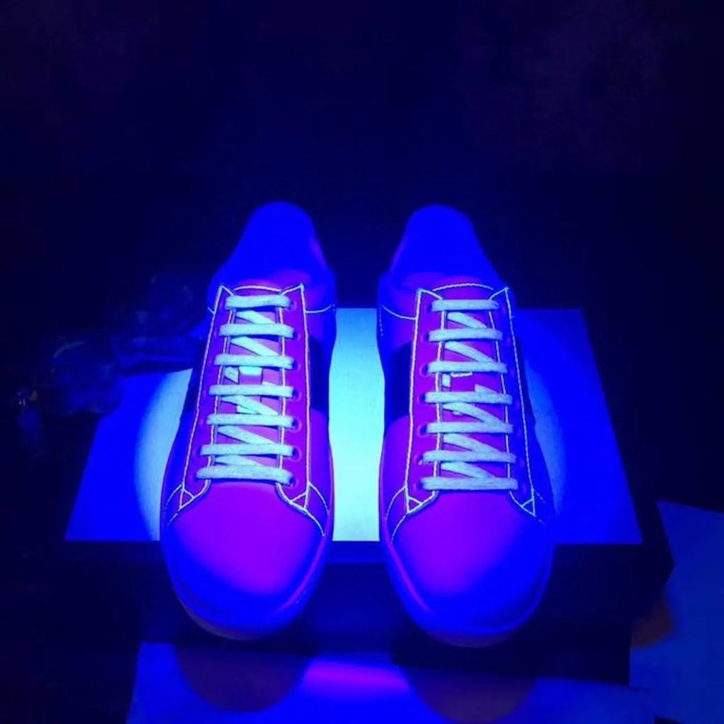 White Calfskin Leather Sneakers C599