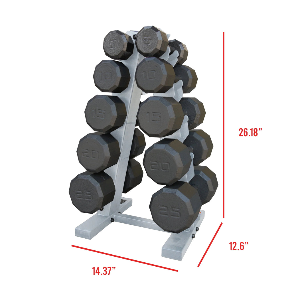 150 Lbs. Dumbbells Set with Rack R960077